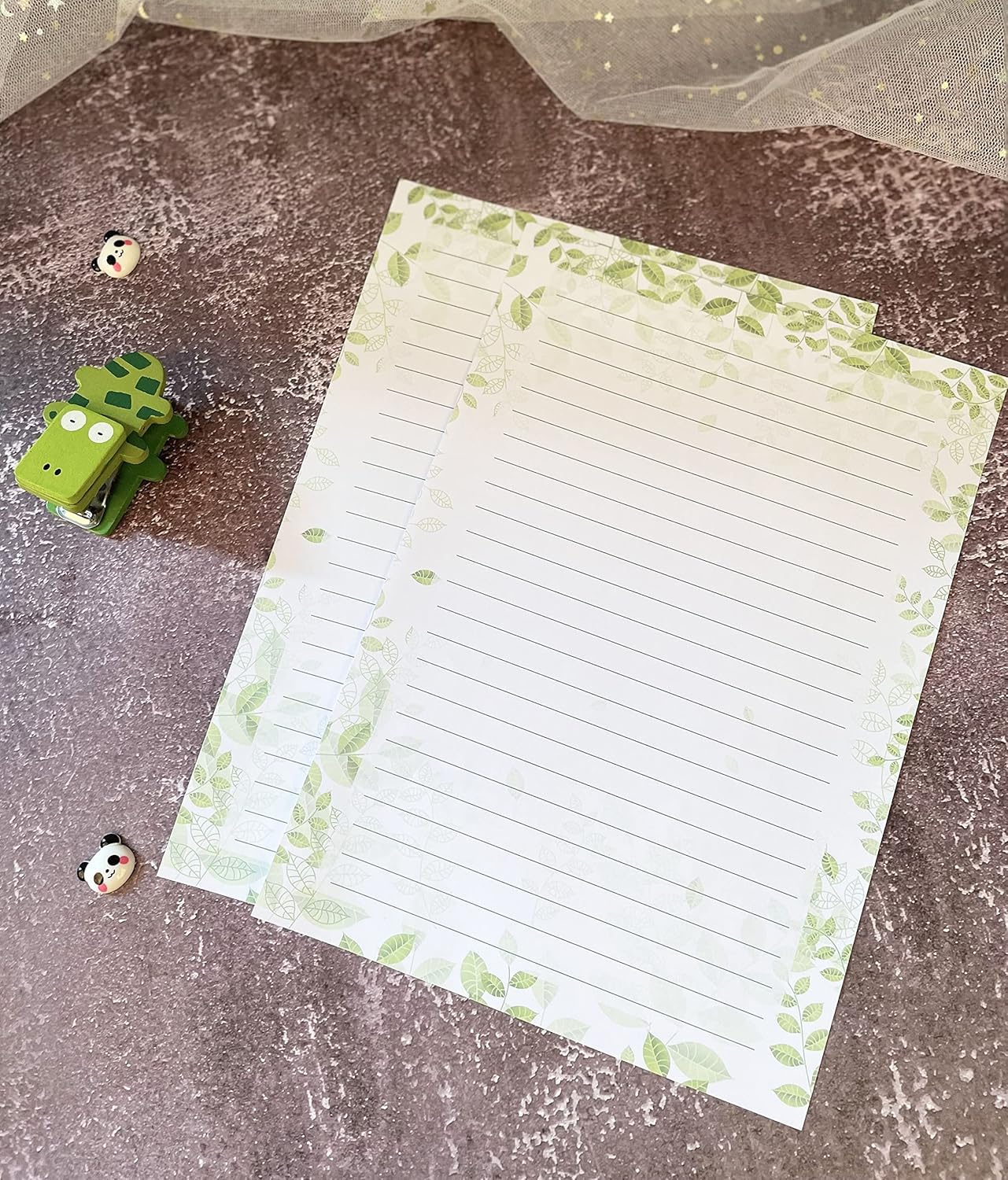 52 Lined Writing Stationery Paper, Beautiful Designs for Writing Letter, Notes, Invitations, Craft, 4 Different Style (11.7 x 8.26") - Image 7